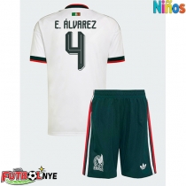 Camiseta México Edson Alvarez #4 Visitante Equipación para niños Mundial 2026 manga corta (+ pantalones cortos)